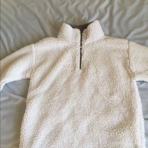white wool sweater
